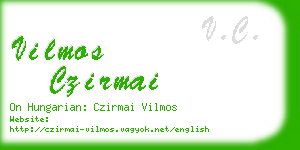 vilmos czirmai business card